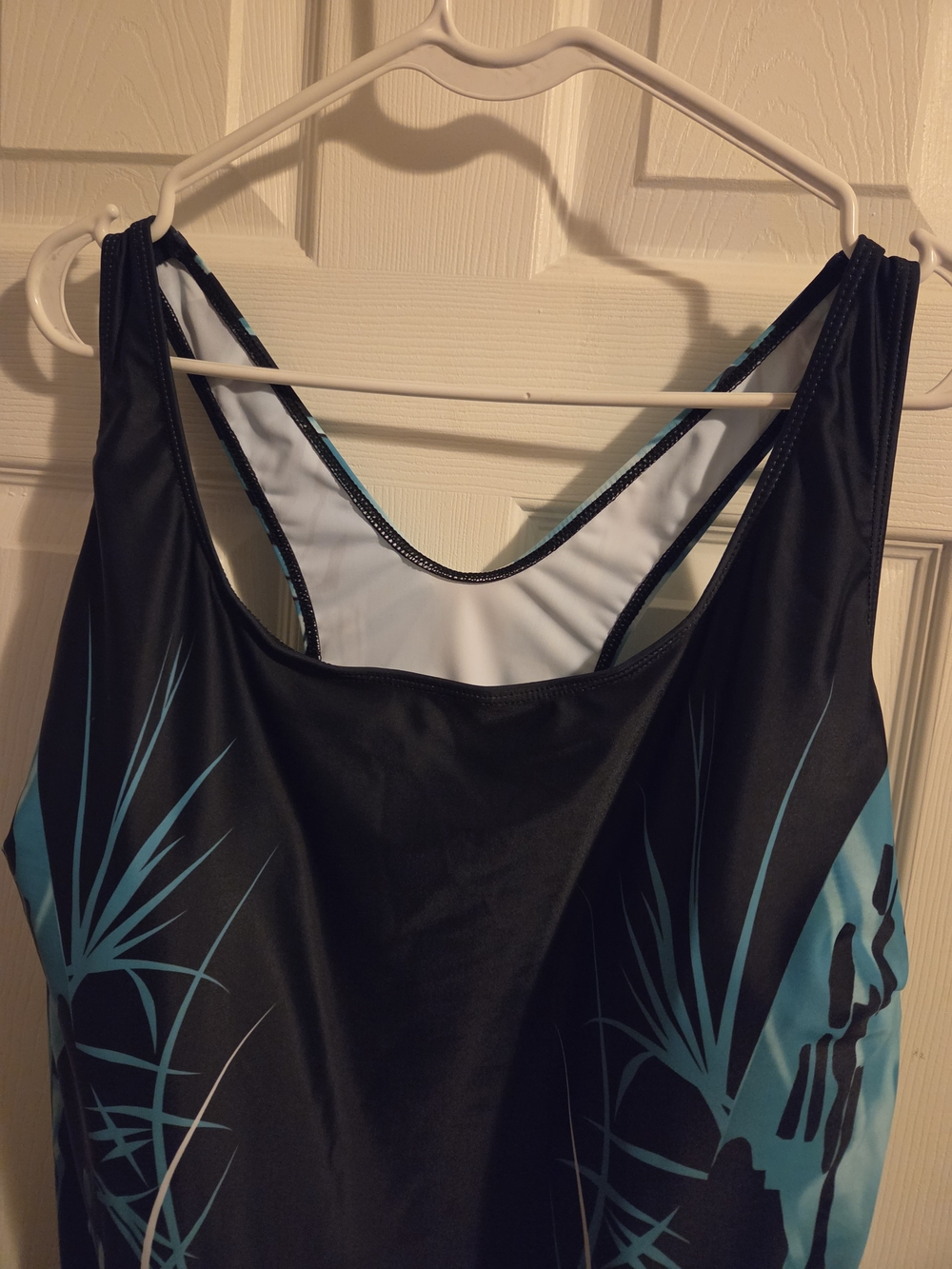 Women’s Black & Teal One-Piece Swim Suit